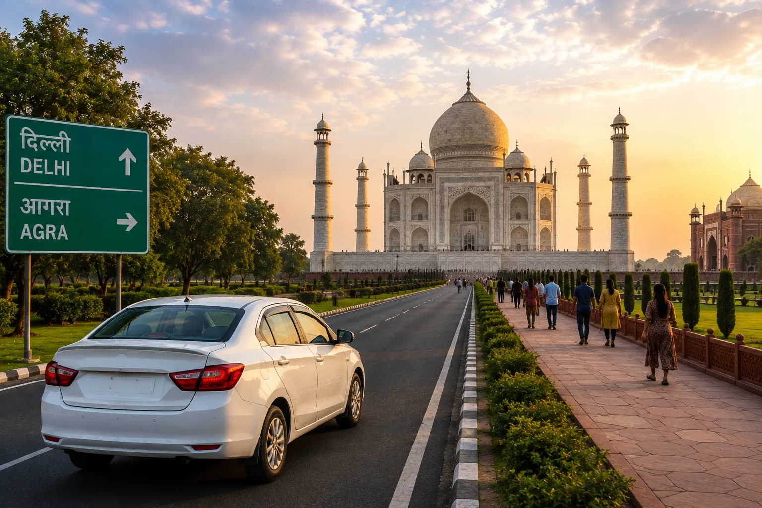 Delhi to Agra Same Day Transfer + Taj