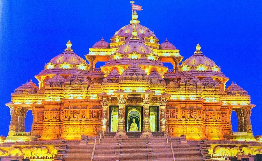 Akshardham Temple Evening Tour light and musical fountain show